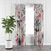 Folk N Funky Watercolor Peony Window Floral Semi-Sheer Curtain Panels Polyester | 82 H in | Wayfair WC406-2082