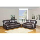 Wildon Home® Harwell Two Piece Indoor Faux Leather Five Person Seating Set in Brown | 41 H x 40 D in | Wayfair Living Room Sets