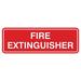 Signs ByLITA Standard Fire Extinguisher Door/Wall Sign - - Medium 2-3/4" X 7" Plastic in Red | 2 H x 6 W x 1 D in | Wayfair AQS- SFEX-RED