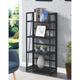 Latitude Run® Clyde 49.5" H x 23.75" W Iron Etagere Bookcase in Black | 49.5 H x 23.75 W x 11.75 D in | Wayfair C3E1A1E7A5C24DA98CA66AC2FD603BE9