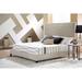 Etta Avenue™ Hershley Standard Bed Upholstered/Polyester in White | 60 H x 65.25 W x 89.25 D in | Wayfair 41ECE1AC838D4A2F96CE8DD88B5CEB73