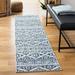 Blue/Navy 24 x 0.39 in Indoor Area Rug - Foundry Select Cobos Geometric Ivory/Navy Area Rug | 24 W x 0.39 D in | Wayfair