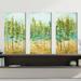 Loon Peak® Bosque Verde - 3 Piece Wrapped Canvas Painting Set Metal in Green | 32 H x 48 W x 0.75 D in | Wayfair 1A4C03EB6126499C9EBAB3F3866CFEA0