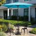 6.5 Square Patio Umbrella with Tilt and 4 Sturdy Ribs , Aqua Color