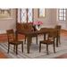 East West Furniture 5 Piece Dinette Set- a Rectangle Dining Table and 4 Dining Room Chairs, Espresso (Seat Options)