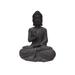 28.50" Black Meditating Buddha Outdoor Garden Statue