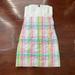 Lilly Pulitzer Dresses | Lilly Pulitzer Plaid Strapless Dress. Sz 6 | Color: Pink/White | Size: 6