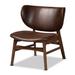 Marcos Mid-Century Modern Faux Leather Living Room Accent Wood Chair