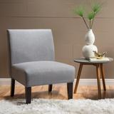 Slipper Chair - Highland Dunes Yokota 22.5" W Polyester Slipper Chair Polyester in Gray | 32 H x 22.5 W x 29.5 D in | Wayfair HLDS3853 40774426