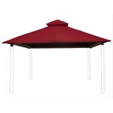 Riverstone Industries Roof Framing & Mounting Solid Wood Gazebo Wood/Soft-top in Brown | 147.5 H in | Wayfair AGOK14-CHINA RED