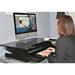 Symple Stuff Roesler 46" Standing Desk Converter w/ Sliding Keyboard Tray Wood in Black | 46 W in | Wayfair BEDD616C5094404BA742CDF4B8A79A7D