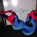 Jessica Simpson Shoes | Jessica Simpson Bendie Spike Heels Size 9/39 | Color: Blue/Red | Size: 9