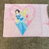 Disney Bedding | Disney Heart Pillowcase With Disney Figures | Color: Pink | Size: Full