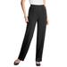 Plus Size Women's Crease-Front Knit Pant by Roaman's in Black (Size 28 WP) Pants