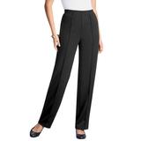 Plus Size Women's Crease-Front Knit Pant by Roaman's in Black (Size 20 W) Pants