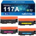 MyCartridge 117A Toner Cartridges Compatible with HP Colour Laser 150nw MFP 179fnw 178nw for HP 117A Toner Cartridges (Black/Cyan/Magenta/Yellow)