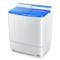 13Lbs Portable Compact Mini Twin Tub Washing Machine with Drain Pump Spinner-Blue - 22'' x 14'' x 25.5'' (L x W x H)