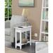 Convenience Concepts American Heritage Flip Top End Table with Charging Station and Shelf