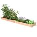 16 in x 96 in Low Profile Cedar Raised Garden Bed - 16 inches W x 96 inches L x 5.5 inches H