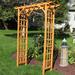 Sunnydaze Wooden Garden Arbor Trellis Arch for Plants - Outdoor Archway - 78" H