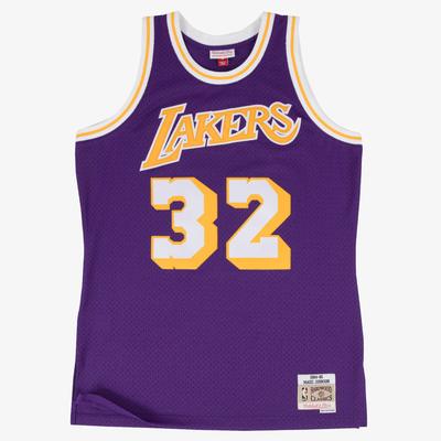 Los Angeles Lakers Magic Johnson 1984-85 Road Swingman Trikot von Mitchell & Ness - Mens Image
