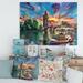 East Urban Home Cityview of Prague by Sunset - Painting on Canvas Metal in Green | 16 H x 32 W x 1 D in | Wayfair F32D43E4E341440C97ADA996ECF56909
