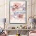 East Urban Home Pastel Abstract w/ Blue Gray & Red Spots - Picture Frame Painting on Canvas Metal in Pink | 32 H x 16 W x 1 D in | Wayfair