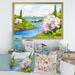 East Urban Home Spring Landscape Under a Bright Sky - Painting on Canvas Metal in Blue | 30 H x 40 W x 1.5 D in | Wayfair