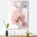 East Urban Home Pastel Abstract w/ Blue Beige & Red Spots - Wrapped Canvas Painting Canvas in Pink | 24 W in | Wayfair