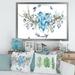 East Urban Home Fresh Tribal Vignette Wild Forest Wreath Design II - Painting on Canvas Metal in Blue/White | 30 H x 40 W x 1.5 D in | Wayfair