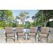 Lark Manor™ Alyah Patio Dining Armchair w/ Cushion in Black | 34.8 H x 25.4 W x 29.7 D in | Wayfair E4262ED96EDA48C197447B8D8D8AA71E