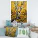 East Urban Home Birches in Yellow Autumn Wood - Painting on Canvas Metal in Green/Yellow | 40 H x 30 W x 1.5 D in | Wayfair
