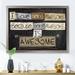 East Urban Home I Love Being Awesome - Textual Art on Canvas Metal in Black | 16 H x 32 W x 1.5 D in | Wayfair 6646BCC9D959456D8724AEEFF271A187