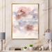 East Urban Home Pastel Abstract w/ Blue Gray & Red Spots - Floater Frame Painting on Canvas in Pink | 24 W in | Wayfair