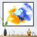 East Urban Home Abstract & Orange Clouds - Painting on Canvas Metal in Blue | 30 H x 40 W x 1.5 D in | Wayfair 5EEDD77AE5E948EEB761921DAD6E4E93
