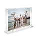 Wrought Studio™ 7 X 5" Clear Acrylic Picture Frame Magnetic Sign Holder Menu Holder Portrait Vertical Plastic | 6.3 H x 8.8 W x 2 D in | Wayfair
