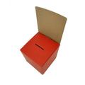 The Party Aisle™ 10Pk Small Mini Raffle Ticket Cardboard Box 6 x 6 x 12" Tip Box Donations Coin Drop Plastic/Acrylic in Red | Wayfair