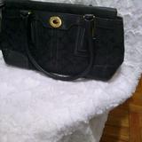 Coach Bags | Coach Black Signature Bag. | Color: Black/Gold | Size: Os