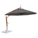 Bambrella Sirocco Round Side Wind Bamboo Cantilever Umbrella With Base - 3.0m R-SW-S-G | SWS-SYS