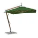 Bambrella Sirocco Square Side Wind Bamboo Cantilever Umbrella With Base - 2.6m SQ-SW-S-FG | SWS-SYS