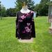 Nine West Tops | Nine West Women’s Black Floral Print Tank Top. | Color: Black/Purple | Size: 1x