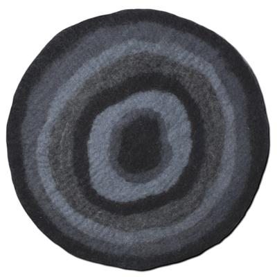 Dharma Dog Karma Cat Black Agate Stone Wool Pet Mat, 18" L X 18" W