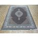 Hand Knotted Black Mahi Tabrez with Wool & Silk Oriental Rug (10'2" x 13'8") - 10'2" x 13'8"