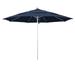 California Umbrella 11' Rd Aluminum Frame, Fiberglass Rib Patio Umbrella, Push Open, Anodized Silver Finish, Sunbrella Fabric