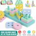 LNKOO Wooden Sorting & Stacking Toy Shape Sorter Toys for Toddlers Montessori Color Recognition Stacker Early Educational Block Puzzles for 1 2 3 Years Old Boys and Girls (4 Shapes)