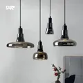 Lampes suspendues modernes en verre gris fumé abat-jour pour cuisine salle à manger et chambre à