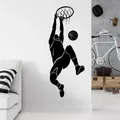 Autocollant mural de sport de basket-ball décalcomanie de joueur de basket-ball décor de chambre