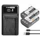 2 batteries NB2LH 1400mAh NB-2L NB-2LH avec chargeur USB LED pour Canon PowerShot G7 G9 S30 S40