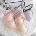 Soutien-gorge Push Up en coton pour femmes sous-vêtements en dentelle beau dos fine bretelle