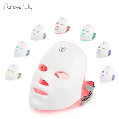 Masque Facial LED avec chargeur USB 7 couleurs thérapie à photons rajeunissement de la peau